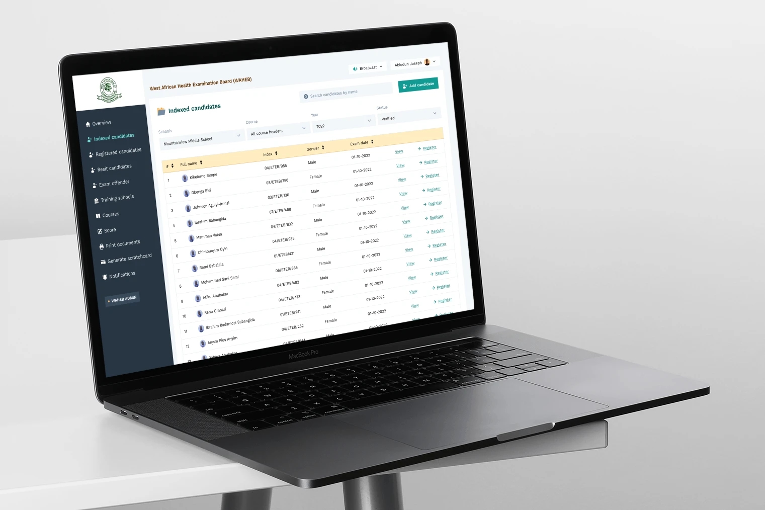 West Africa Health Exams Board project preview